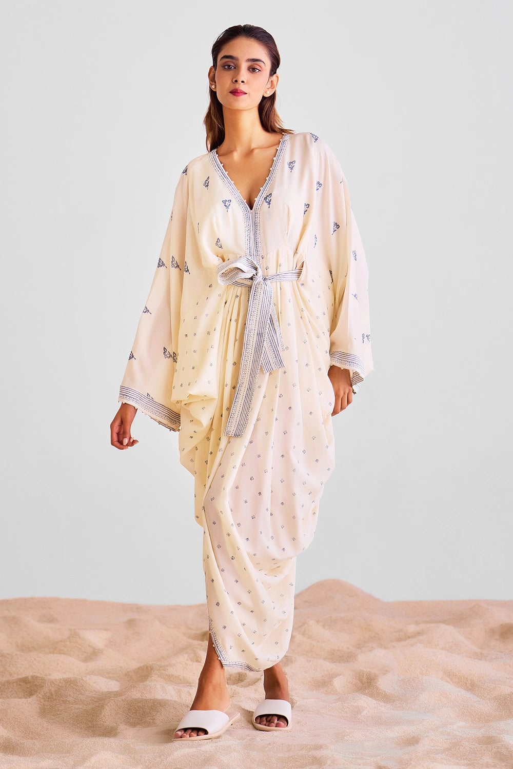 Off White Kaftan Dress