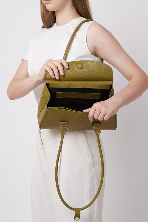 Coco Pebble Olive Baguette Bag