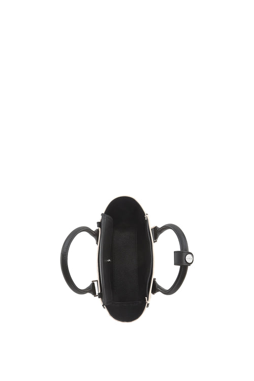 Coco Canvas Sand/Black Mini Crossbody Bag