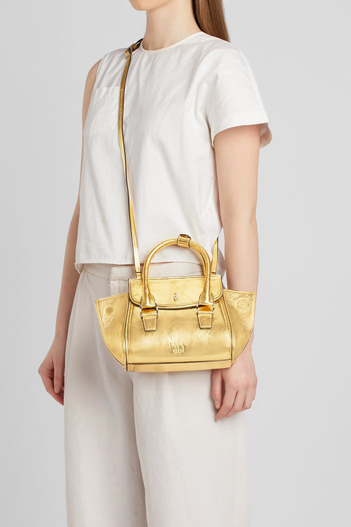 Coco Crinkle Gold Mini Crossbody Bag