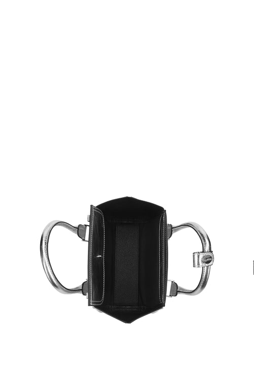 Coco Crinkle Silver Mini Crossbody Bag