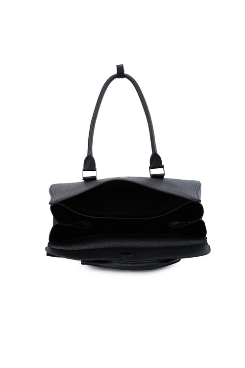 Coco Pebble Black Large Satchel Bag
