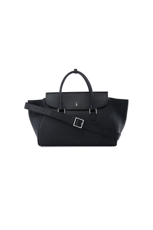 Coco Pebble Black Large Satchel Bag