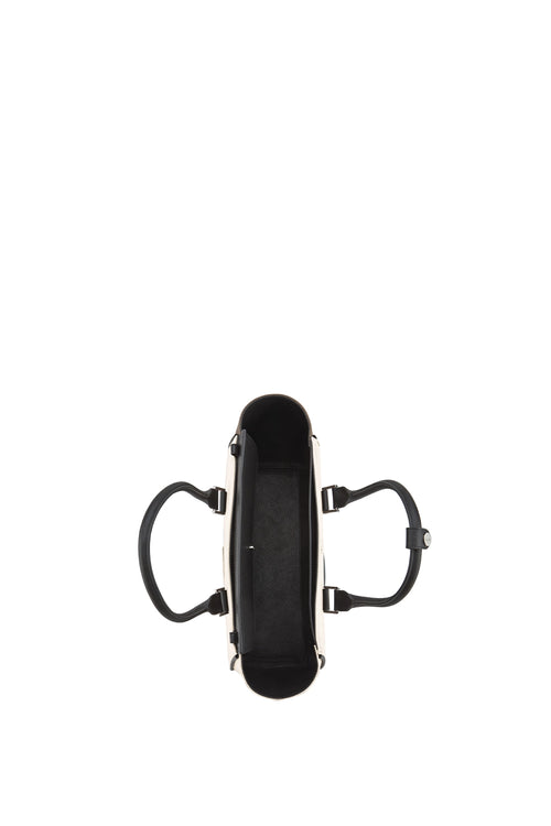 Coco Canvas Sand/Black Medium Satchel Bag