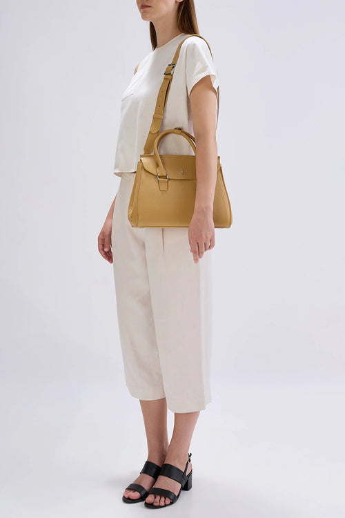 Coco Pebble Bisque Medium Satchel Bag