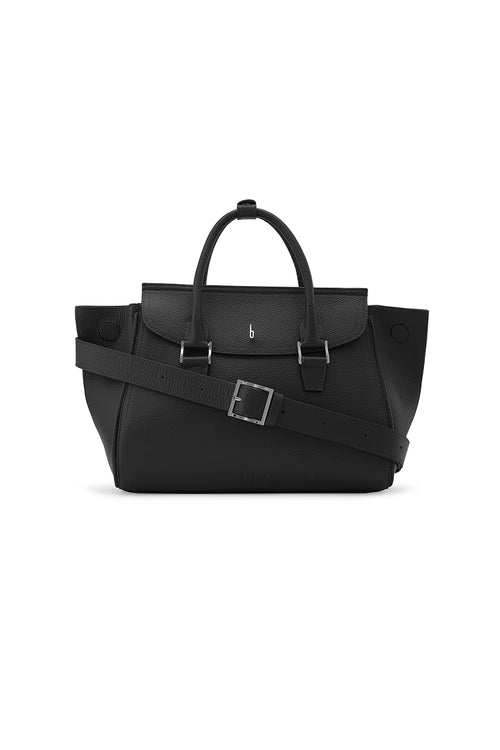 Coco Pebble Black Medium Satchel Bag