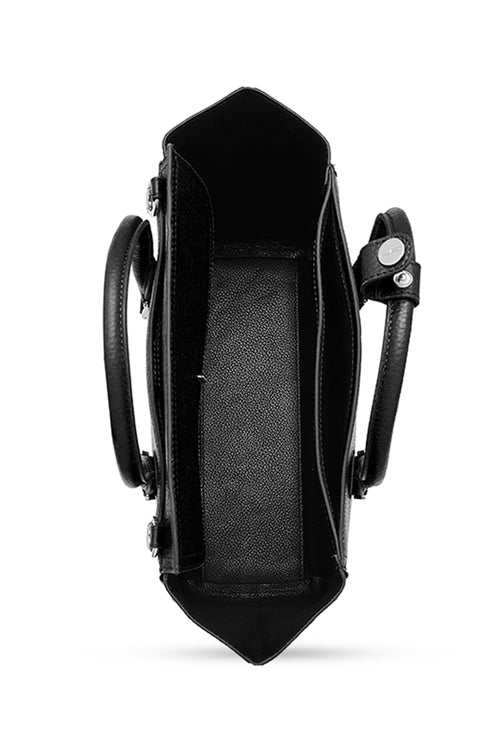 Coco Pebble Black Medium Satchel Bag