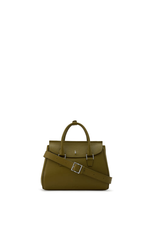 Coco Pebble Olive Medium Satchel Bag