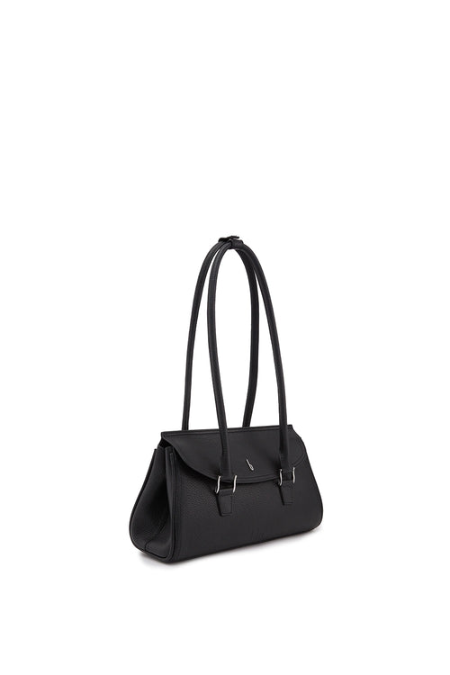 Coco Pebble Black Baguette Bag