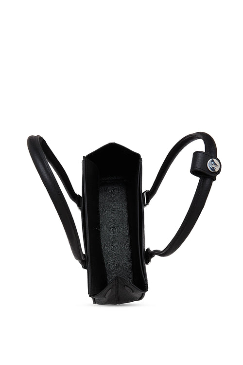 Coco Pebble Black Baguette Bag