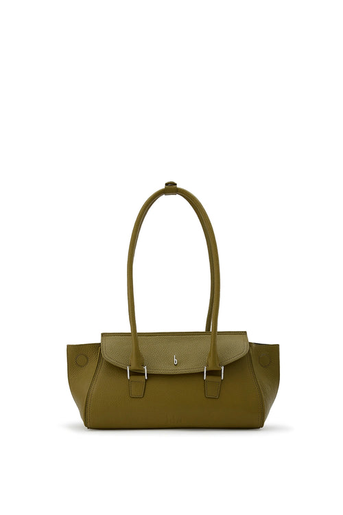 Coco Pebble Olive Baguette Bag