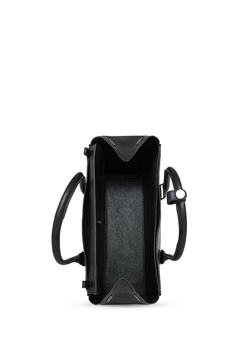 Coco Pebble Black Large Satchel Bag