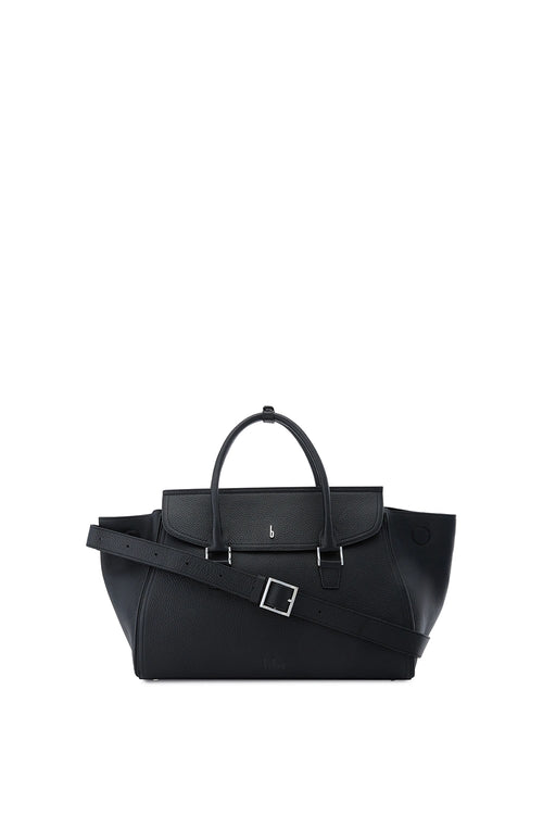 Coco Pebble Black Large Satchel Bag