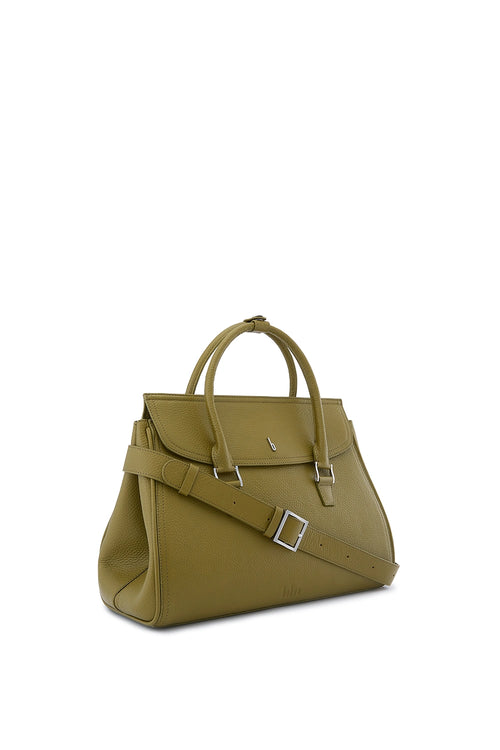 Coco Pebble Olive Large Satchel Bag