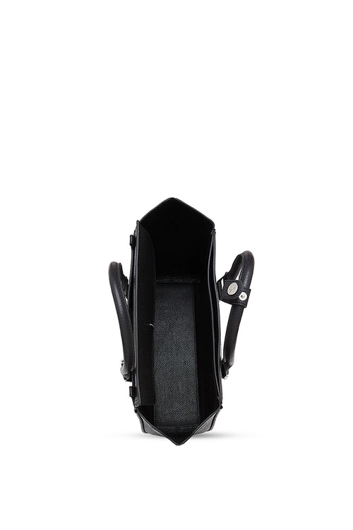Coco Pebble Black Medium Satchel Bag
