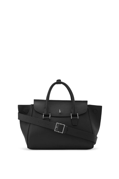 Coco Pebble Black Medium Satchel Bag