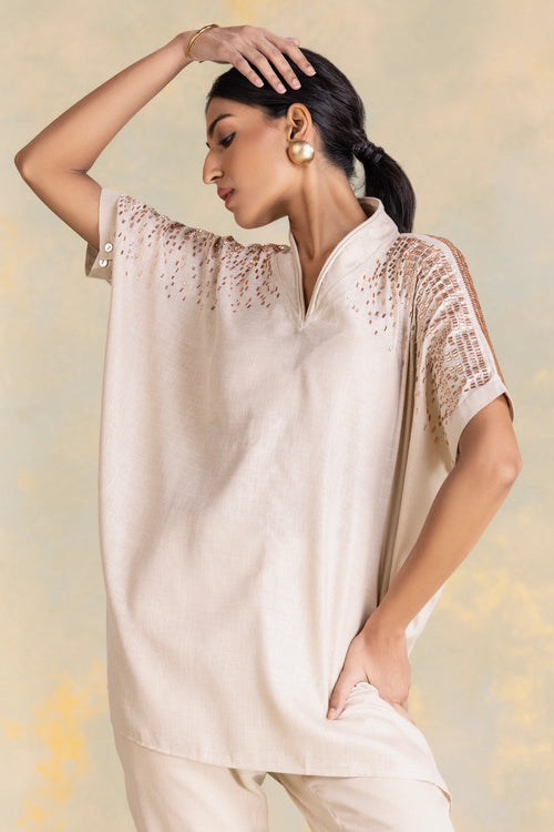 Crystal Rain Natural Square Co-ord Set