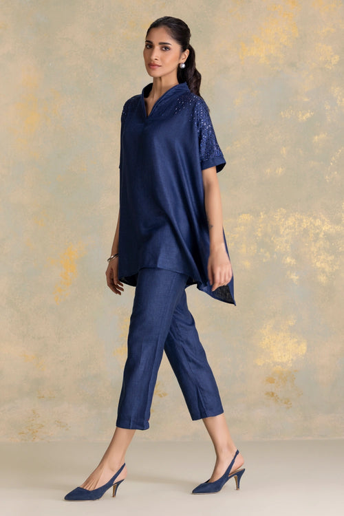 Crystal Rain Navy Square Co-ord Set