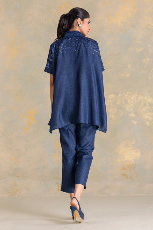 Crystal Rain Navy Square Co-ord Set