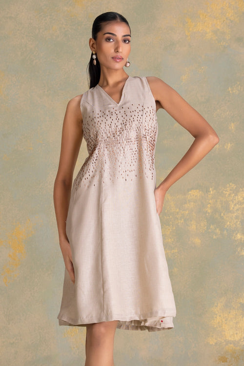 Crystal Rain Natural Twila Dress