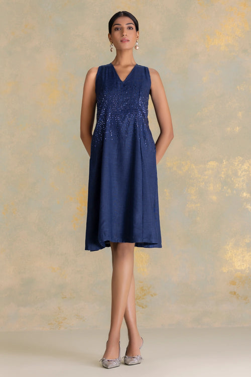 Crystal Rain Navy Twila Dress