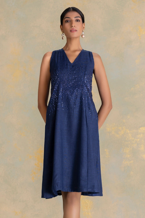 Crystal Rain Navy Twila Dress