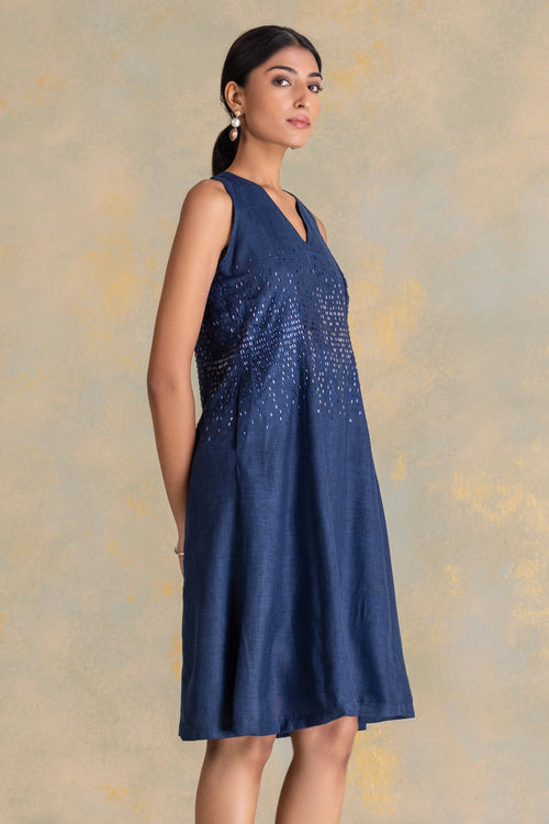 Crystal Rain Navy Twila Dress