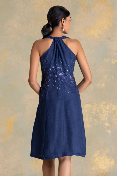 Crystal Rain Navy Twila Dress