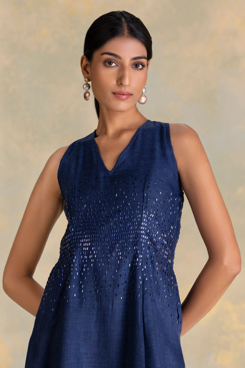 Crystal Rain Navy Twila Dress