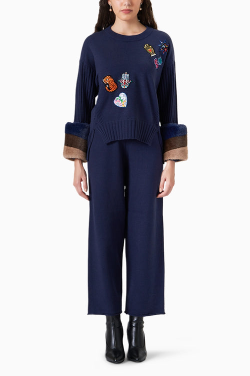 Jumeirah Navy Blue Winter Co-ord Set