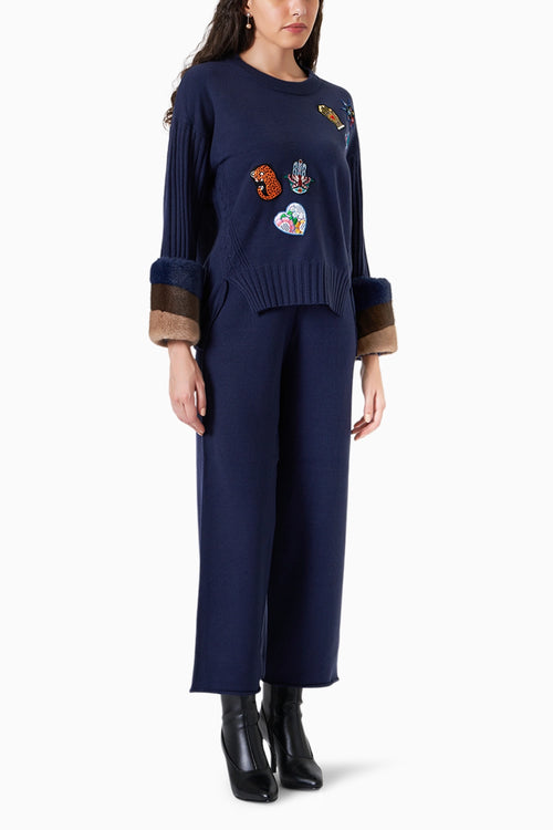 Jumeirah Navy Blue Winter Co-ord Set