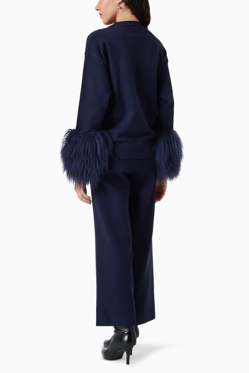 Pasha Navy Blue Winter Co-ord Set