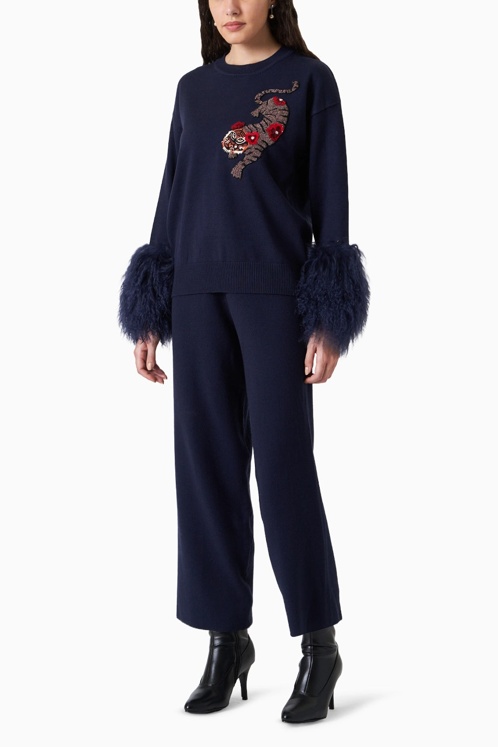 Pasha Navy Blue Winter Co-ord Set