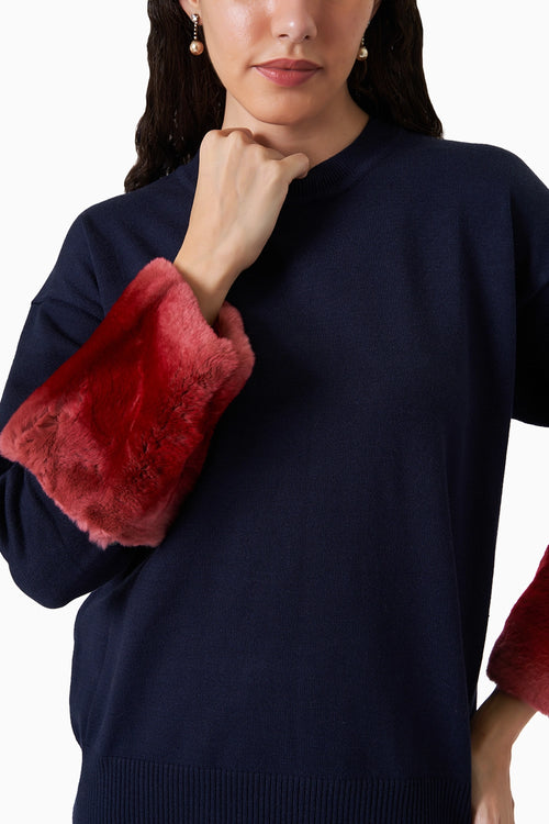 Charlotte Navy Blue Winter Co-ord Set