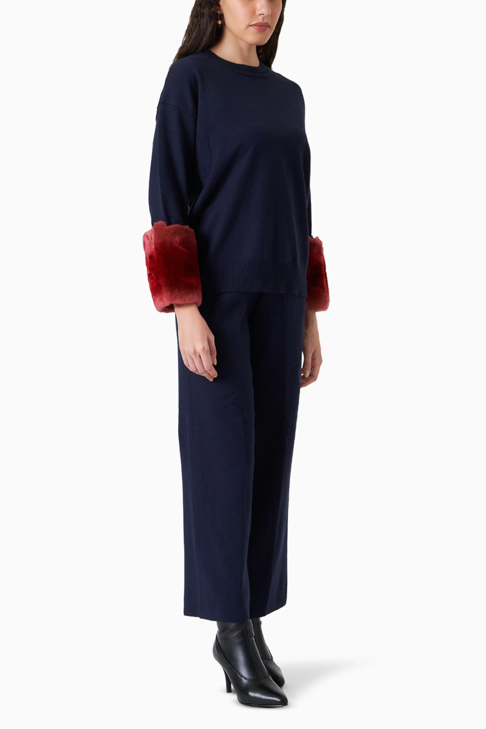 Charlotte Navy Blue Winter Co-ord Set