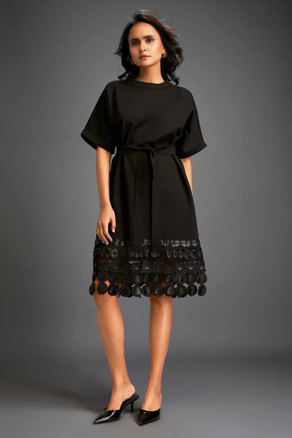 Chic Black Cutout Shift Dress