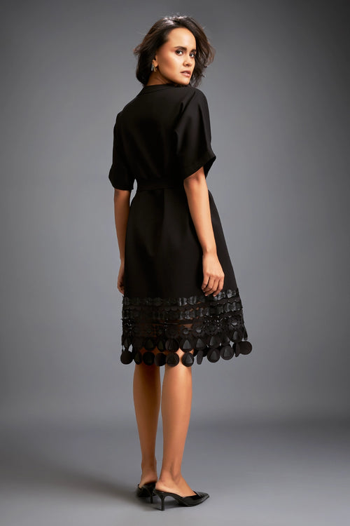 Chic Black Cutout Shift Dress