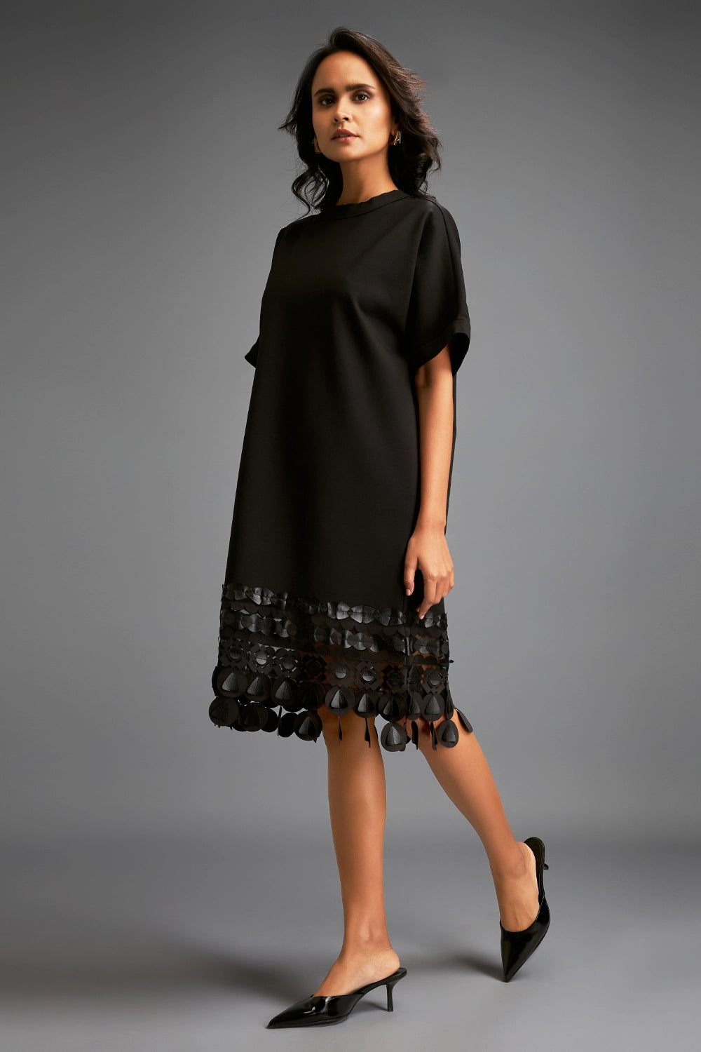 Chic Black Cutout Shift Dress