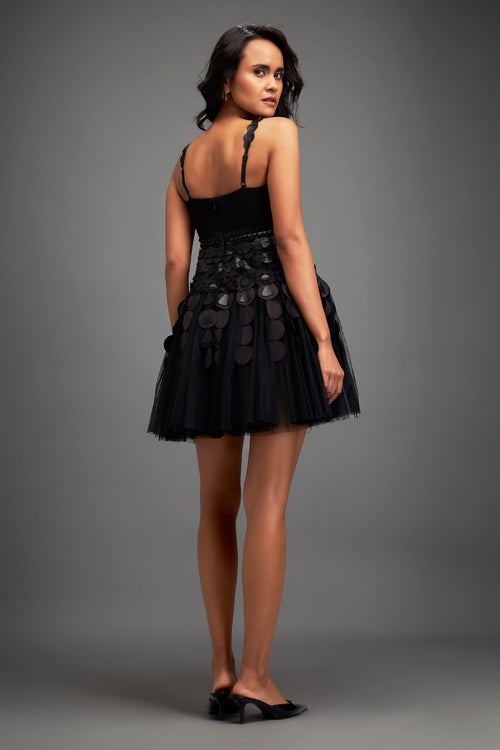 Black Chic Mini Flare Dress