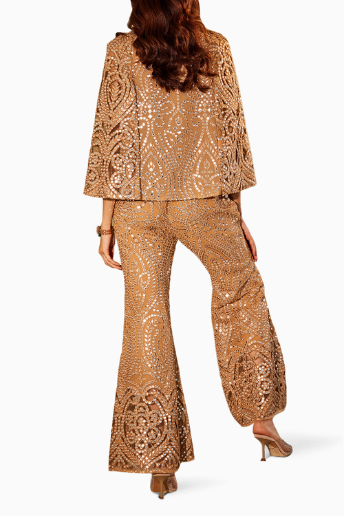Jaaliwork Cape and Palazzo set