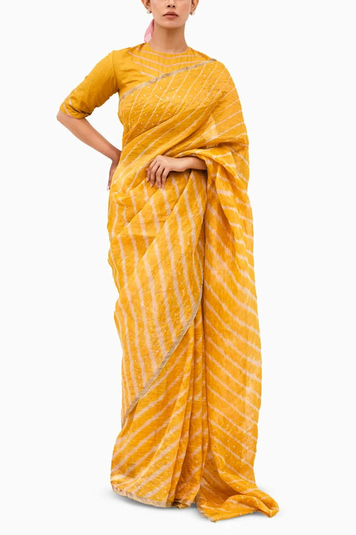 Yellow Luni Saree