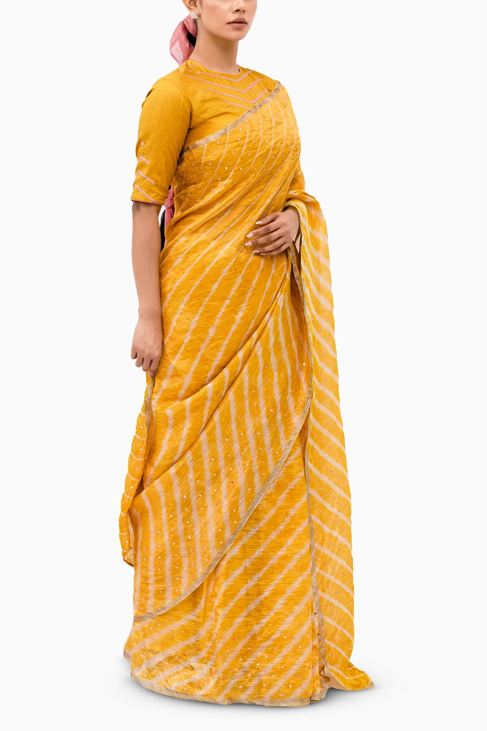 Yellow Luni Saree