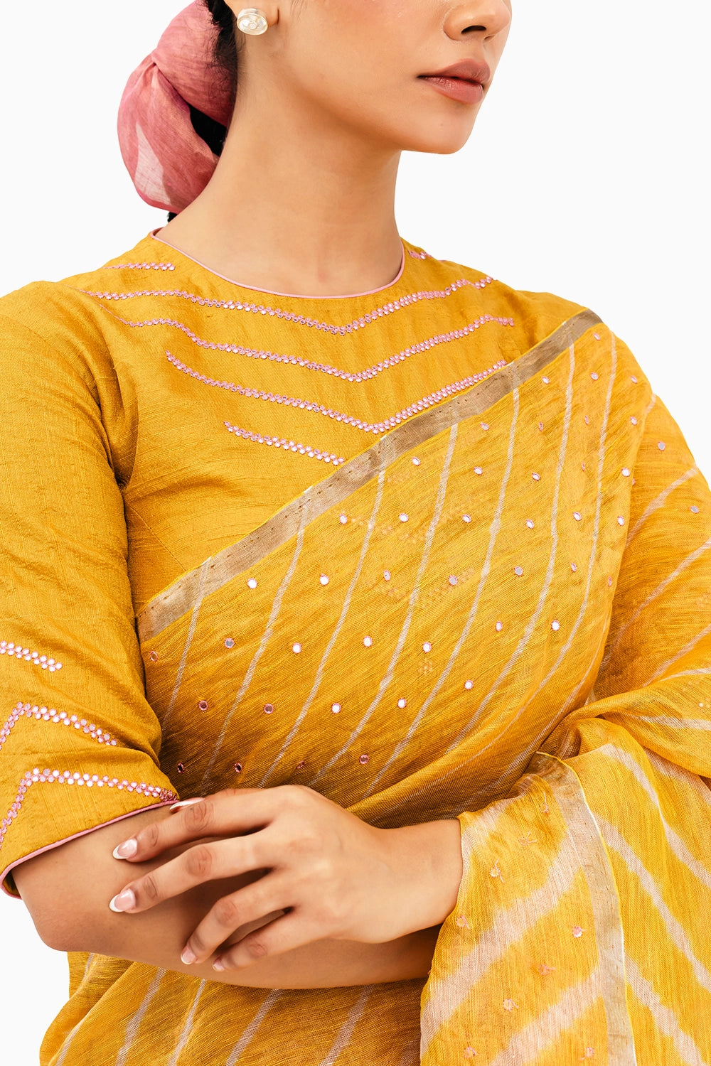 Yellow Luni Saree