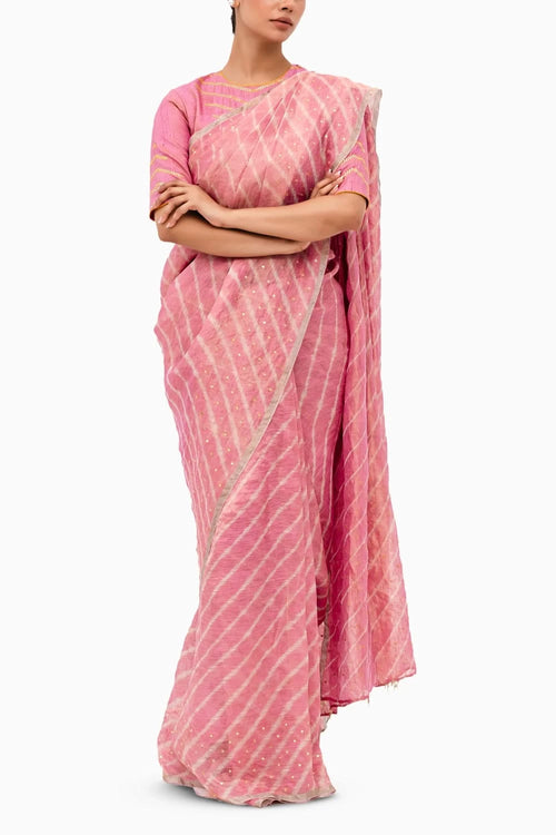 Pink Luni Saree
