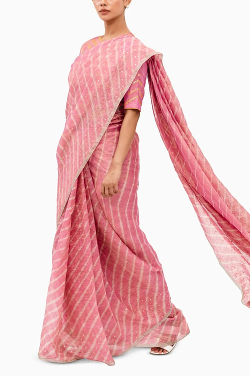 Pink Luni Saree