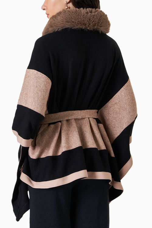 Waldorf Black and Caramel Cape