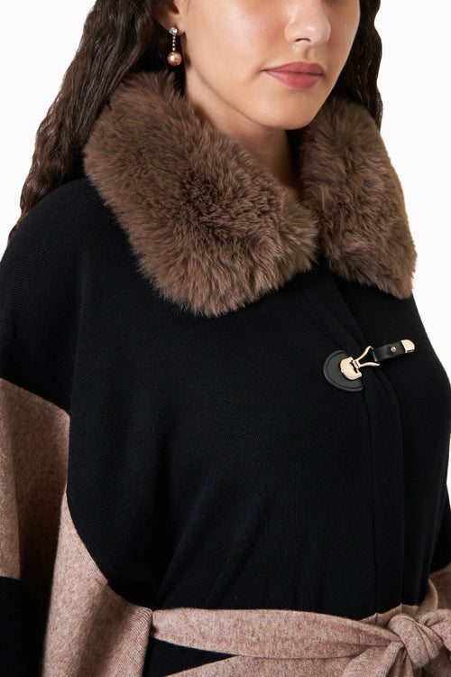 Waldorf Black and Caramel Cape
