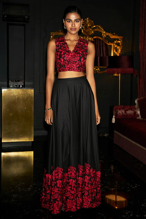 Embroidered Crop Top