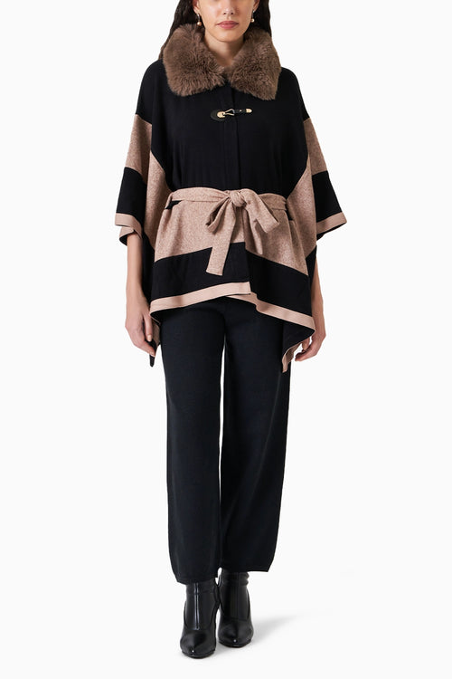 Waldorf Black and Caramel Cape
