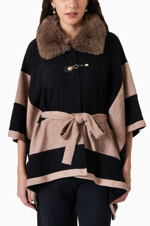 Waldorf Black and Caramel Cape